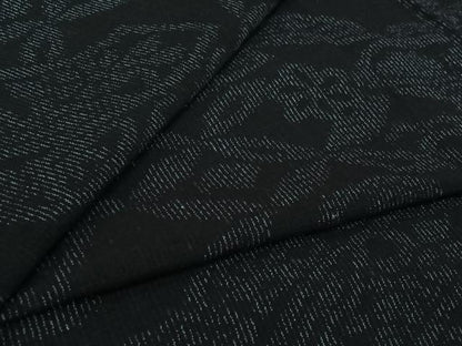平和屋着物▽上質な紬　単衣　地紙吉祥花文　正絹　逸品　AABK7204jh