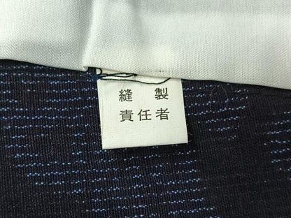 平和屋着物▽上質な紬　単衣　地紙吉祥花文　正絹　逸品　AABK7204jh