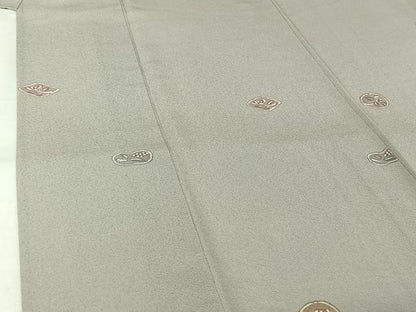 平和屋着物▽上質な小紋　単衣　草花文　伊勢丹扱い　正絹　逸品　AABK7211jh