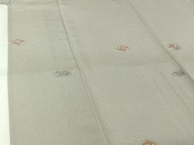 平和屋着物▽上質な小紋　単衣　草花文　伊勢丹扱い　正絹　逸品　AABK7211jh