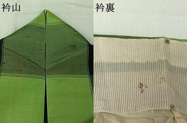 平和屋着物▽上質な紬　単衣　格子　正絹　逸品　AABK7214jh