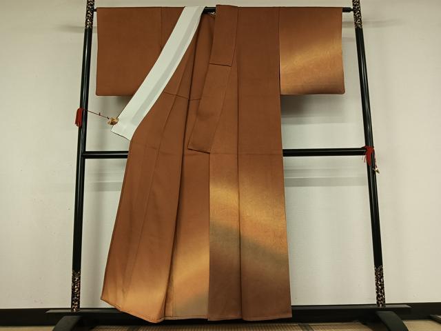 平和屋着物▽訪問着　単衣　墨流し文様　暈し染め　正絹　逸品　AABK7218jh