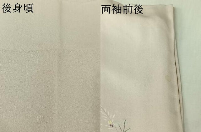 平和屋着物▽訪問着　単衣　草花文　暈し染め　正絹　逸品　AABK7230jh