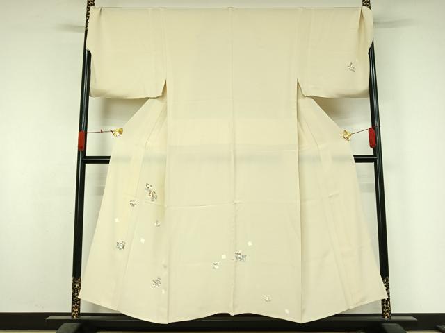 平和屋着物▽男性　訪問着　単衣　色紙花文　キングサイズ　正絹　逸品　AABK7233jh