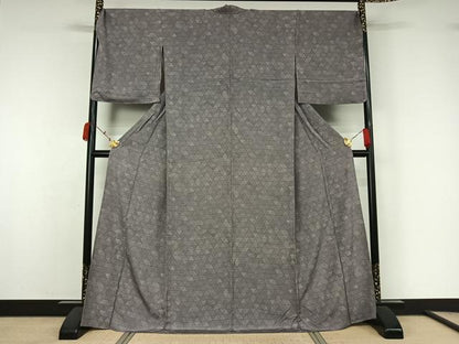 平和屋着物▽江戸小紋　単衣　寄せ小紋柄　正絹　逸品　AABK7235jh