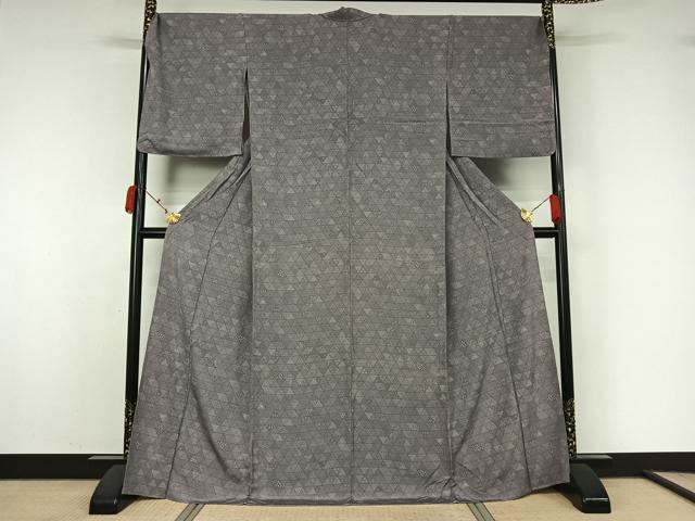 平和屋着物▽江戸小紋　単衣　寄せ小紋柄　正絹　逸品　AABK7235jh
