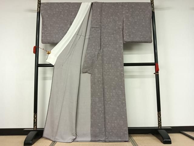 平和屋着物▽江戸小紋　単衣　寄せ小紋柄　正絹　逸品　AABK7235jh