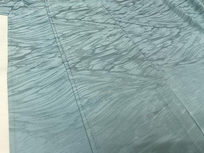 平和屋着物▽上質な色無地　単衣　流水地紋　空色　正絹　逸品　AABK7238jh