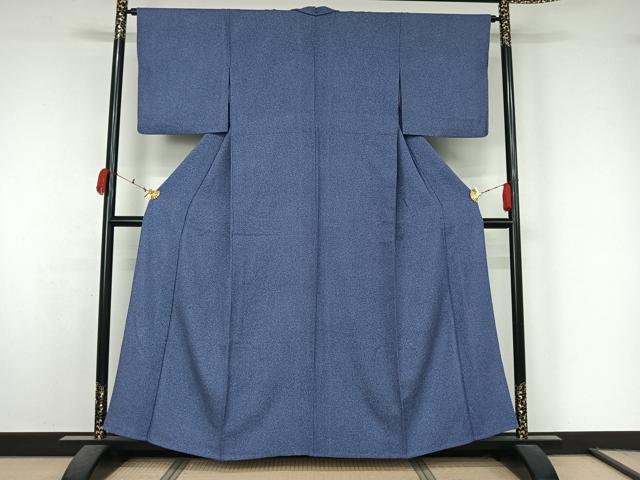 平和屋着物▽上質な小紋　単衣　霞文　正絹　逸品　AABK7239jh
