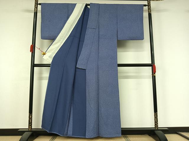 平和屋着物▽上質な小紋　単衣　霞文　正絹　逸品　AABK7239jh