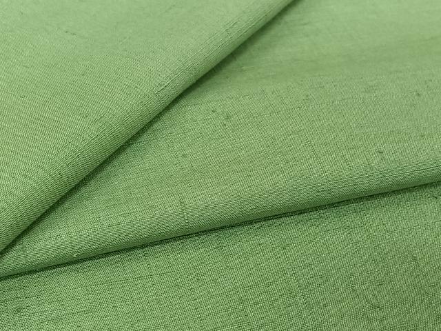 平和屋着物▽男性　結城紬　単衣　色無地　夏虫色　正絹　逸品　AABK7240jh