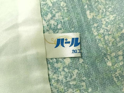 平和屋着物▽上質な小紋　単衣　作家物　縞　正絹　逸品　AABK7243jh