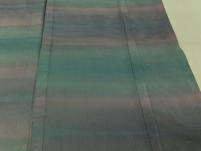 平和屋着物▽上質な小紋　無双　紗袷　紗×紗　霞文　暈し染め　正絹　逸品　AABK7246jh