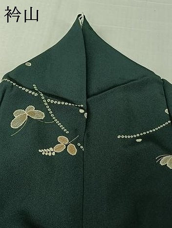平和屋着物▽上質な小紋　単衣　花蝶文　金彩　正絹　逸品　AABK7248jh