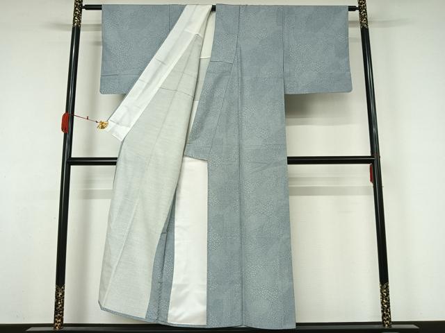 平和屋着物▽江戸小紋　単衣　紬地　寄せ小紋柄　正絹　逸品　AABK7250jh