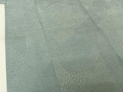 平和屋着物▽江戸小紋　単衣　紬地　寄せ小紋柄　正絹　逸品　AABK7250jh
