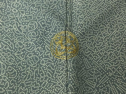 平和屋着物▽江戸小紋　単衣　紬地　寄せ小紋柄　正絹　逸品　AABK7250jh