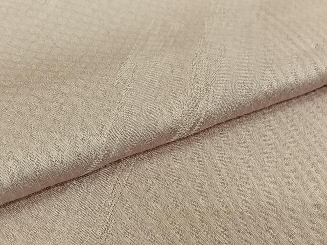 平和屋着物▽上質な色無地　単衣　寿光織　霞地紋　桜色　反端付き　正絹　逸品　AABK7258jh