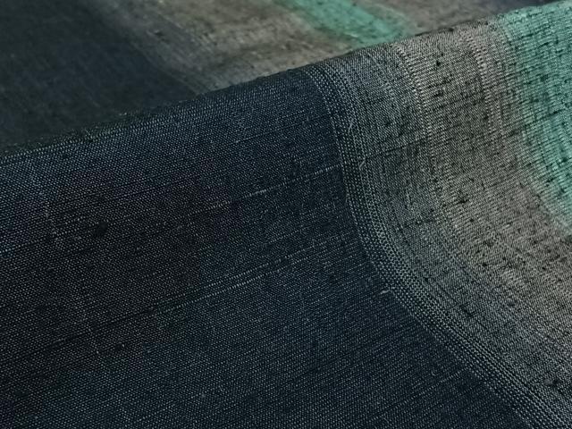 平和屋着物▽上質な紬　単衣　間道　正絹　逸品　AABK7261jh