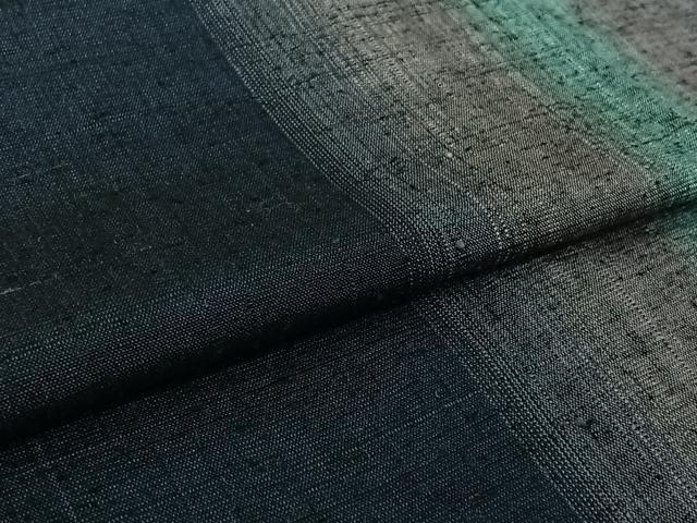 平和屋着物▽上質な紬　単衣　間道　正絹　逸品　AABK7261jh