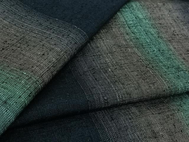 平和屋着物▽上質な紬　単衣　間道　正絹　逸品　AABK7261jh
