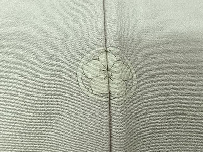 平和屋着物▽上質な色無地　単衣　灰白色　正絹　逸品　未使用　AABK7262jh