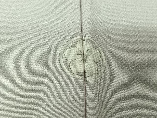 平和屋着物▽上質な色無地　単衣　灰白色　正絹　逸品　未使用　AABK7262jh