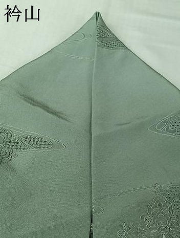 平和屋着物▽上質な小紋　単衣　中国三大刺繍　汕頭刺繍　スワトウ刺繍　総刺繍　正倉院花文　正絹　逸品　AABK7266jh