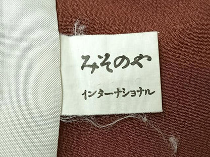 平和屋着物▽色無地　単衣　浅蘇芳色　洗える着物　AABK7267jh