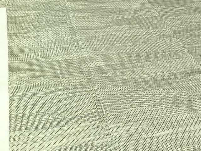 平和屋着物▽上質な紬　単衣　100亀甲　霞文　正絹　逸品　AABK7277jh