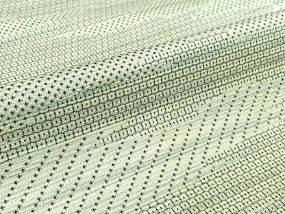 平和屋着物▽上質な紬　単衣　100亀甲　霞文　正絹　逸品　AABK7277jh