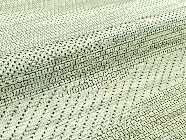 平和屋着物▽上質な紬　単衣　100亀甲　霞文　正絹　逸品　AABK7277jh