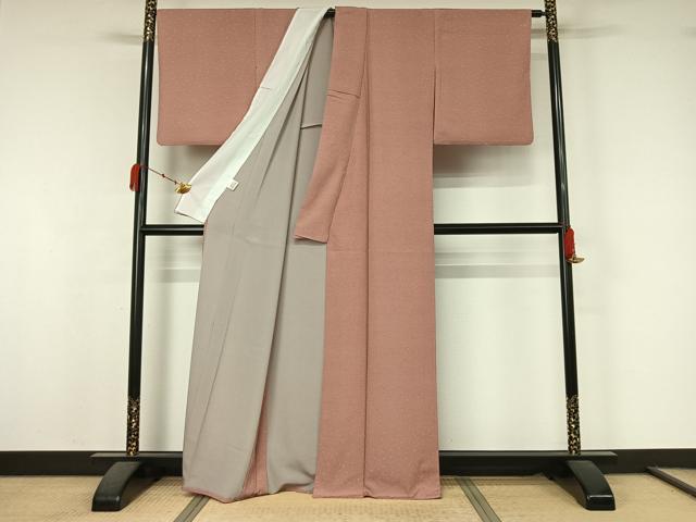 平和屋着物▽江戸小紋　単衣　鮫小紋柄　さんび謹製　洗える着物　AABK7278jh