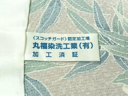 平和屋着物▽上質な小紋　単衣　草花文　金彩　正絹　逸品　AABK7279jh