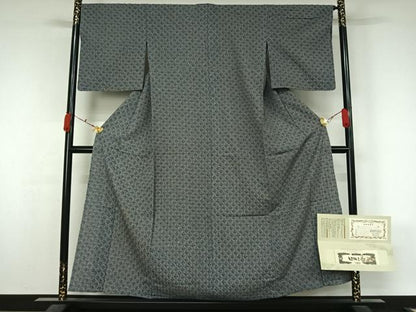 平和屋着物▽本場結城玉紬　単衣　総絞り　やまと金ラベル　結織苑　証紙付き　正絹　逸品　未使用　AABK7281jh