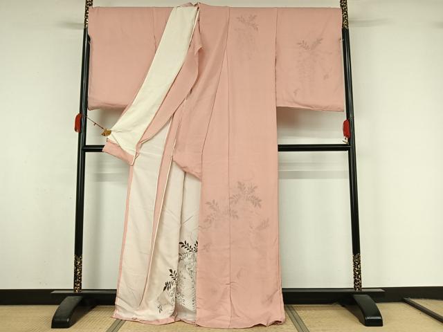 平和屋着物▽訪問着　無双　紗袷　紗×絽　藤花房　仮絵羽　正絹　逸品　未使用　AABK7286jh