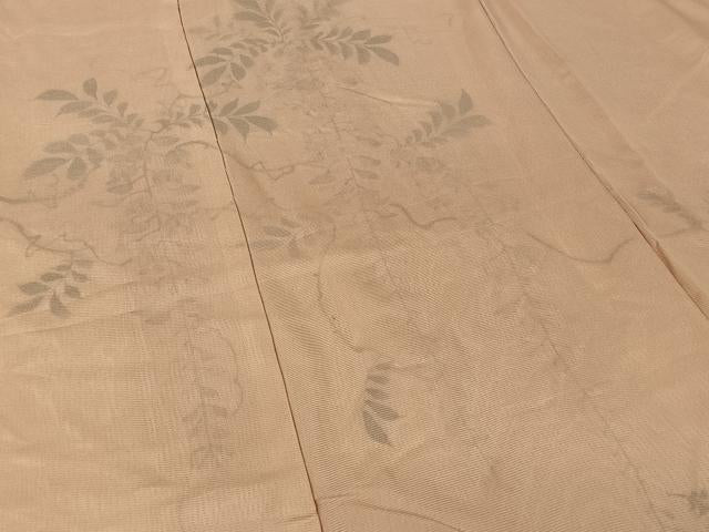 平和屋着物▽訪問着　無双　紗袷　紗×絽　藤花房　仮絵羽　正絹　逸品　未使用　AABK7286jh