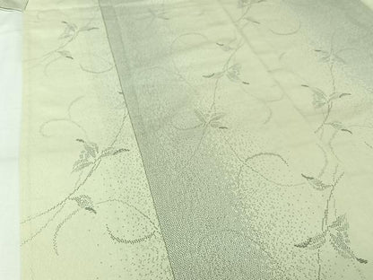 平和屋着物▽本塩沢　単衣　唐草文　正絹　逸品　AABK7297jh