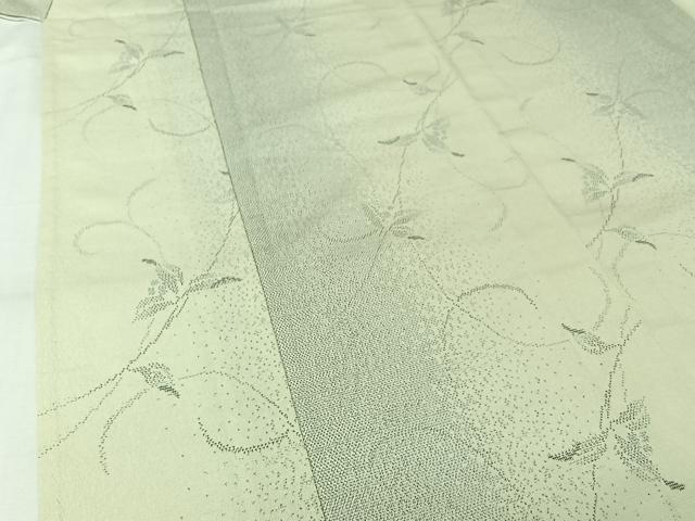 平和屋着物▽本塩沢　単衣　唐草文　正絹　逸品　AABK7297jh