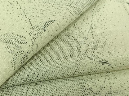 平和屋着物▽本塩沢　単衣　唐草文　正絹　逸品　AABK7297jh