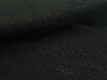 平和屋着物▽羽織　スリーシーズン　春夏秋　塵除け　団扇　黒地　正絹　逸品　AABK7298jh