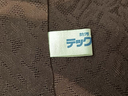 平和屋着物▽男性　羽織　スリーシーズン　春夏秋　塵除け　幾何学文様　ロング丈　正絹　逸品　AABK7302jh