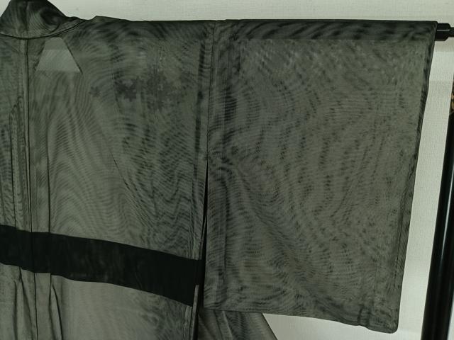 平和屋着物▽訪問着　無双　紗袷　紗×紗　草花文　正絹　逸品　AABK7304jh