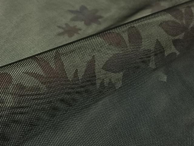 平和屋着物▽訪問着　無双　紗袷　紗×紗　草花文　正絹　逸品　AABK7304jh