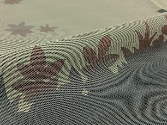 平和屋着物▽訪問着　無双　紗袷　紗×紗　草花文　正絹　逸品　AABK7304jh