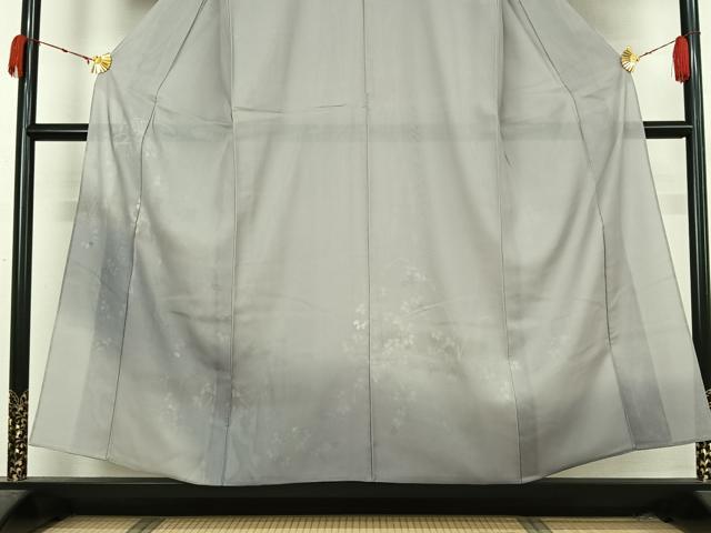 平和屋着物▽訪問着　無双　紗袷　紗×絽　萩文　暈し染め　銀彩　正絹　逸品　未使用　AABK7305jh