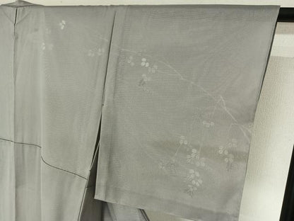 平和屋着物▽訪問着　無双　紗袷　紗×絽　萩文　暈し染め　銀彩　正絹　逸品　未使用　AABK7305jh