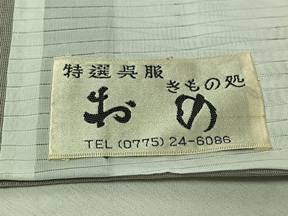 平和屋着物▽訪問着　無双　紗袷　紗×絽　萩文　暈し染め　銀彩　正絹　逸品　未使用　AABK7305jh