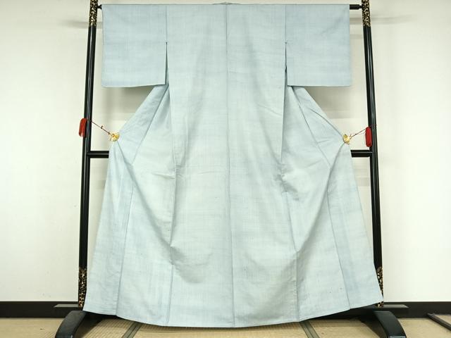 平和屋着物▽結城紬　単衣　霞文　正絹　逸品　AABK7309jh