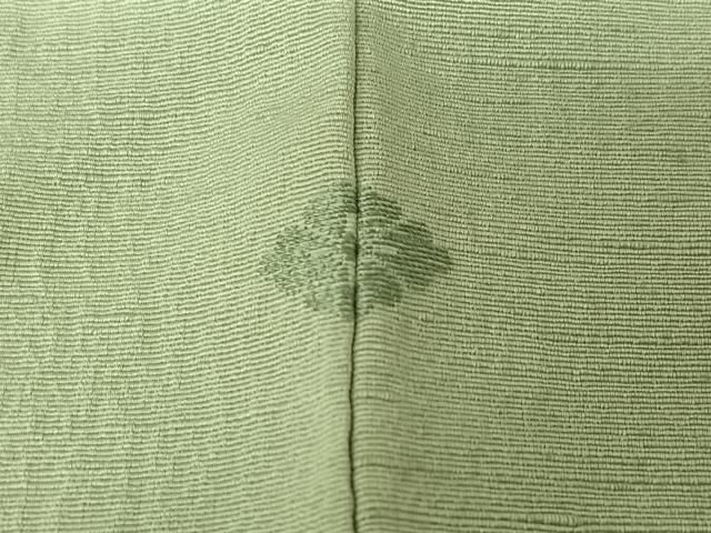 平和屋着物▽訪問着　単衣　紬地　刺繍　草花文　金糸　正絹　逸品　AABK7314jh